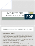  Impuestos Que Administra El Sri