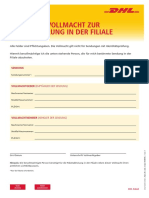 DHL Vollmacht Paketabholung PDF
