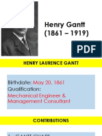 Henry Gantt (1861 - 1919)