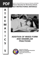 Addition of Mixed Form and Dissimilar Fractions