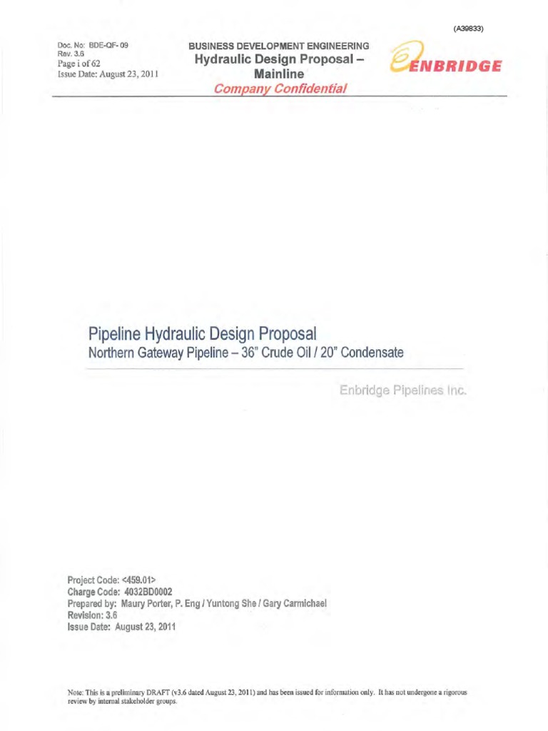 Pipeline Hydraulic Design Proposal PDF | PDF | Viscosity | Pipeline ...