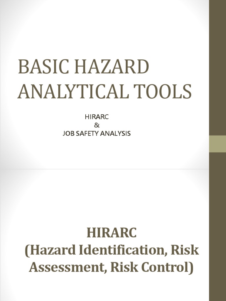 HIRARC & Job Safety Analysis Tools | PDF