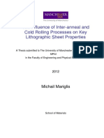 The Influence of Inter-Anneal and Cold Rolling Processes On Key Lithographic Sheet Properties