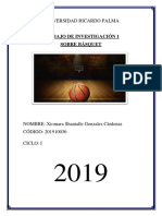 Trabajo de Investigación Sobre El Basquet