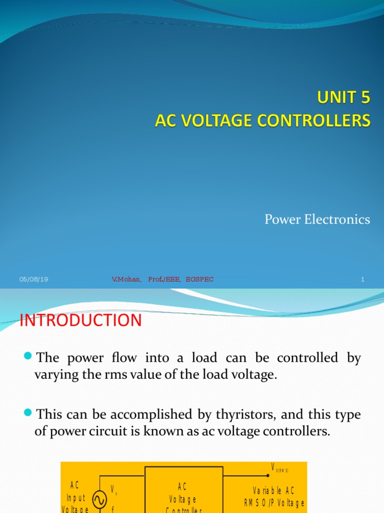 AC Voltage Controllers Overview | PDF | Alternating Current | Rectifier