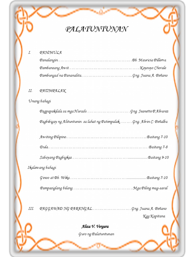 Palatuntunan Buwan NG Wika | PDF