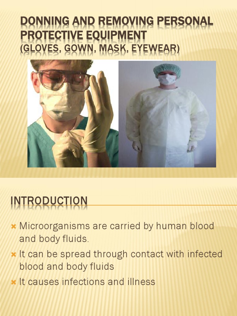 Donning and Removing Personal Protective Equipment | PDF | Personal ...