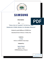 Dissertation On: Analysis of Market Potential For Samsung CDMA Mobile in Mumbai Region