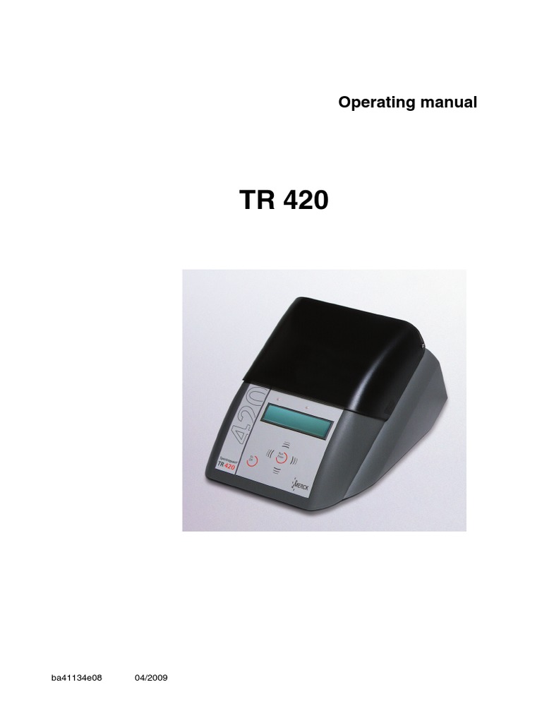 Manual TR420 en | PDF | Mains Electricity | Safety