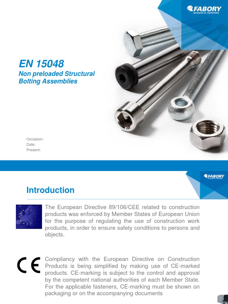 En 15048 PPS | PDF | Screw | Engineering