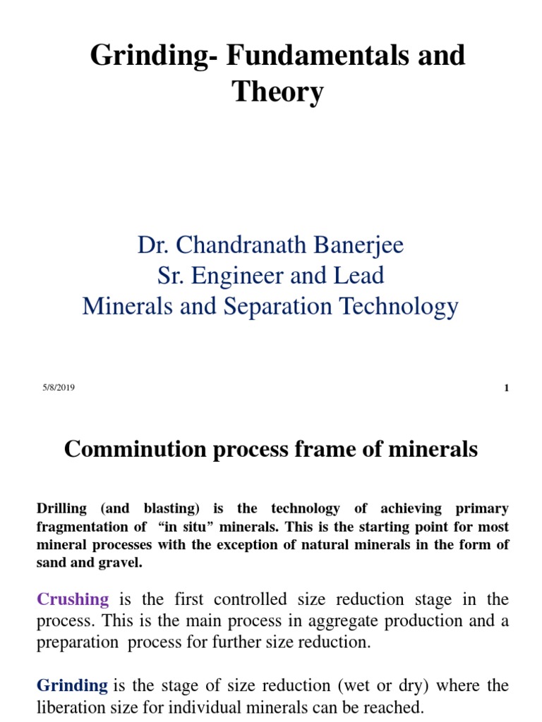 Optimizing Mineral Comminution Selecting Crushers And Grinders Based