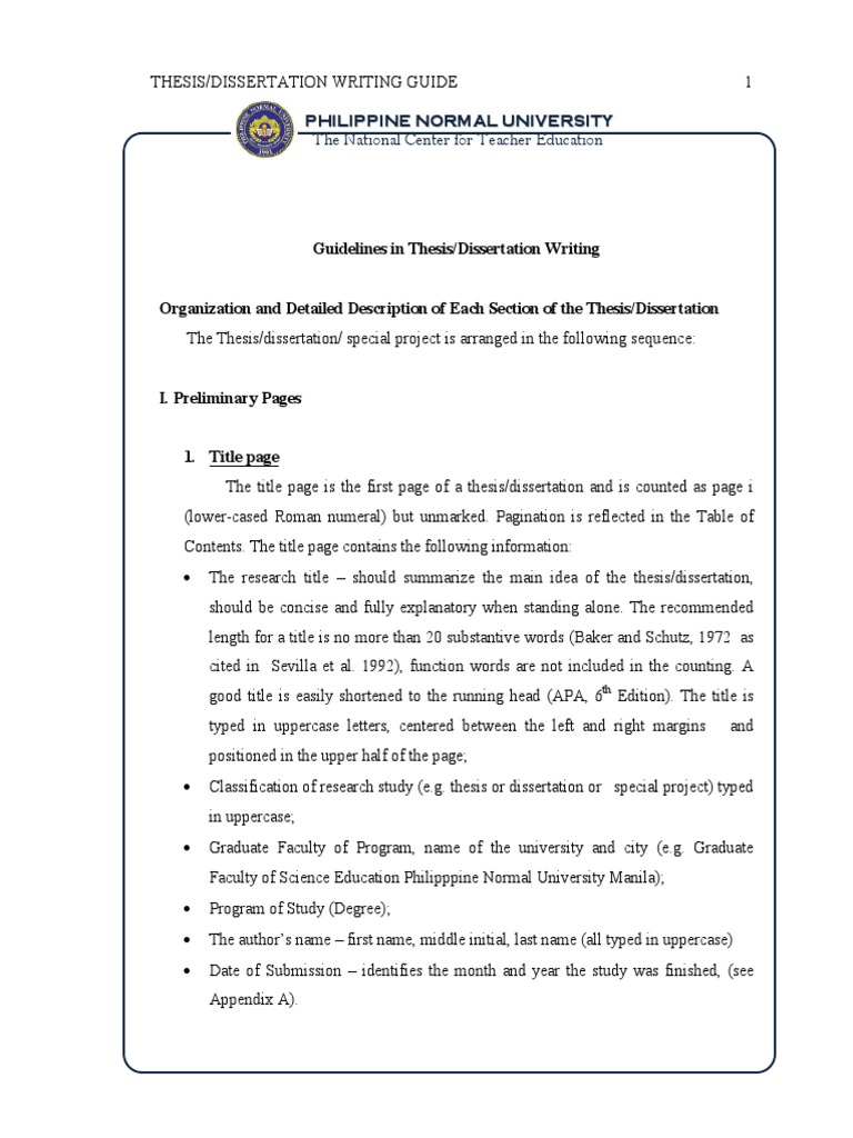 Thesis and Dissertation Writing Guide | PDF | Thesis | Theory