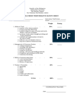 Iso Student Teacher Perfromance Rating Sheet