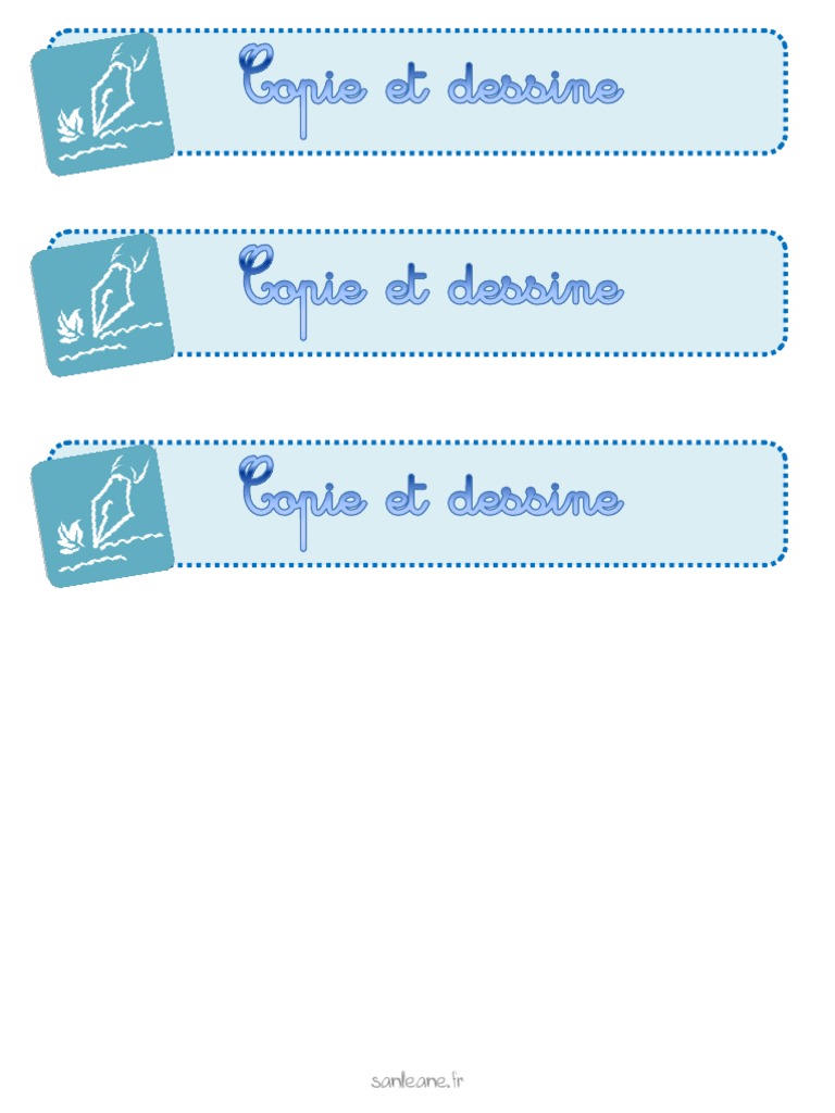 Copie Et Dessine Cp Loisirs Nature