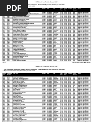 Exam Timetable