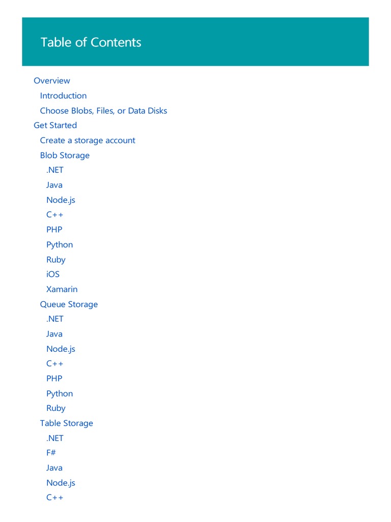 Storage PDF | PDF | Microsoft Azure | Cloud Computing