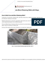 Construction of Concrete Block Retaining Walls With Steps