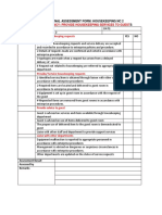 Institutional Housekeeping Assessment