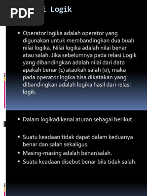 Sistem Komputer Operasi Logik Pdf