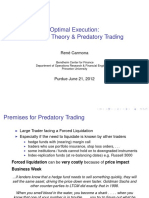 Optimal Execution: Theory & Predatory Trading