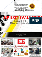 Sip Exit Evaluation: Bayorbor National High Shool