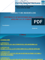 Controlul Și Monitorizarea Calității Apelor La U.P. Coroești