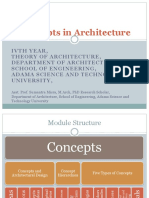 Concepts in Architecture