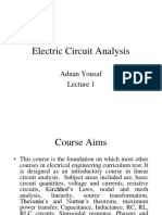 Electric Circuit Analysis: Adnan Yousaf