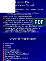 Business Plan Presentation Format