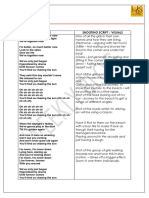 Lyrics: Shooting Script / Visuals