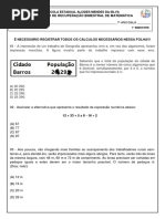 Trabalho de Recuperação Bimestral