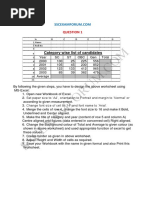 CPT Excel Practice Questions PDF