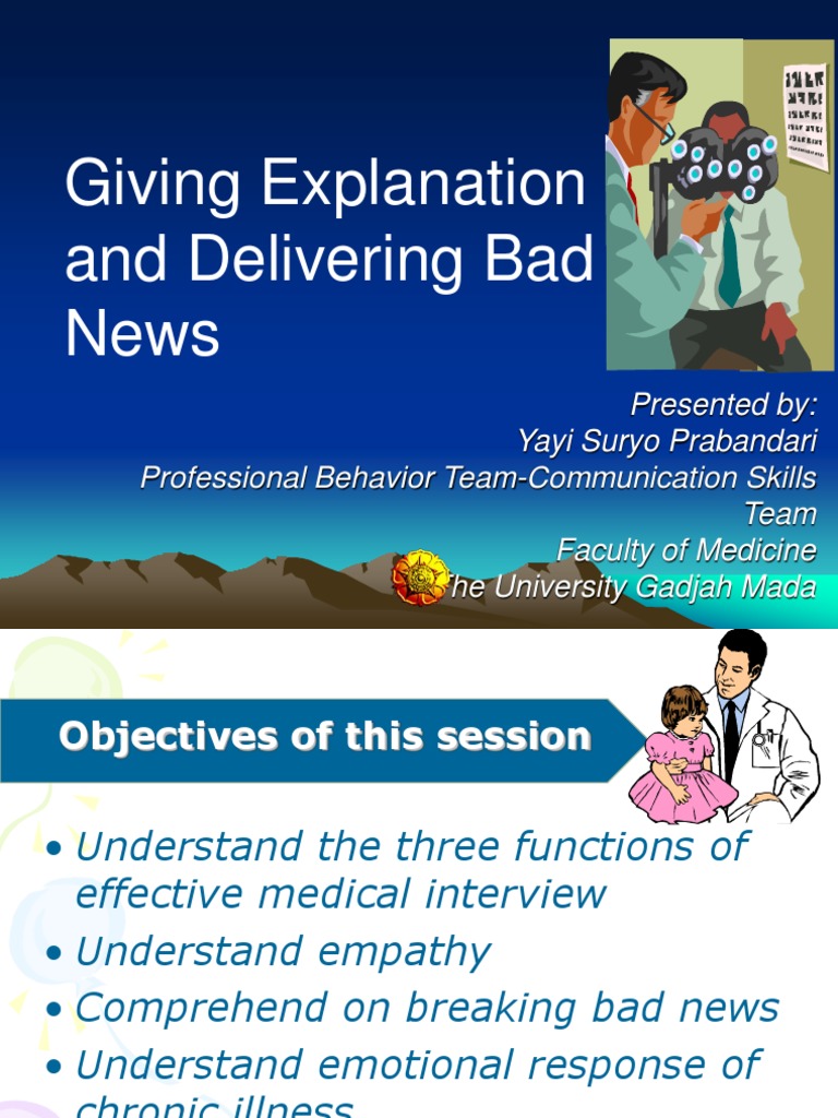 Give Explanation and Delivering Bad News PDF Empathy Cancer