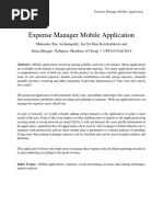 Expense Manager Mobile Application