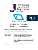 Alto Seven Silkscreen Case Study Analysis