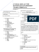 Latihan Soal Kelas Viii Ujian Semester Genap 2018/2019 SMP Tiara Nirwana