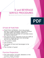 Food and Beverage Service Procedures