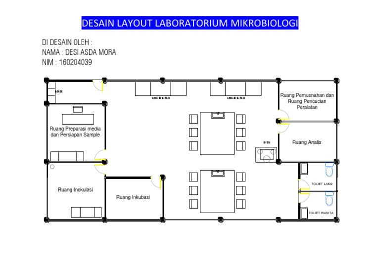 Desain Layout Laboratorium Mikrobiologi | PDF
