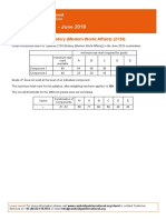 Grade Thresholds - June 2018: Cambridge O Level History (Modern World Affairs) (2134)