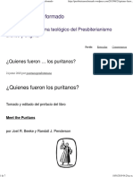 ¿Quienes Fueron … Los Puritanos_