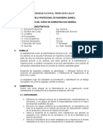 Syllabus de Administracion