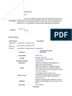 Name Amoxicillin Accession Number DB01060 (APRD00248) Type Groups
