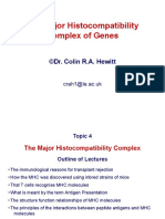 The Major Histocompatibility Complex of Genes: ©dr. Colin R.A. Hewitt