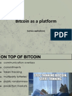 Bitcoin As A Platform: (Various Applications)