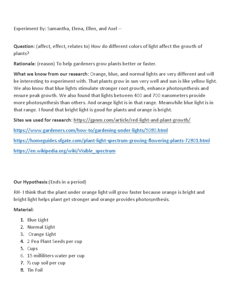 How Does Light Effect The Growth Of Plants 1 Plants Light