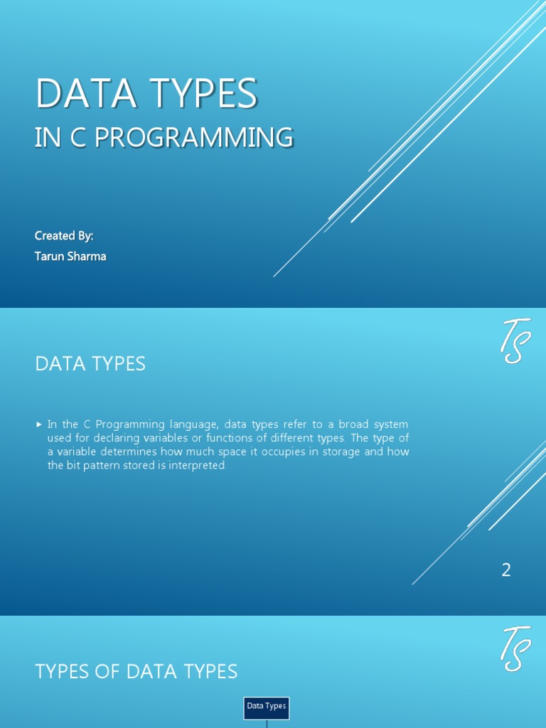 C Programming Data Types Explained | PDF | Data Type | C (Programming ...