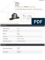 Timken Part Number UCP211, UCP 200 Pillow Block Housed Units - Set Screw Locking