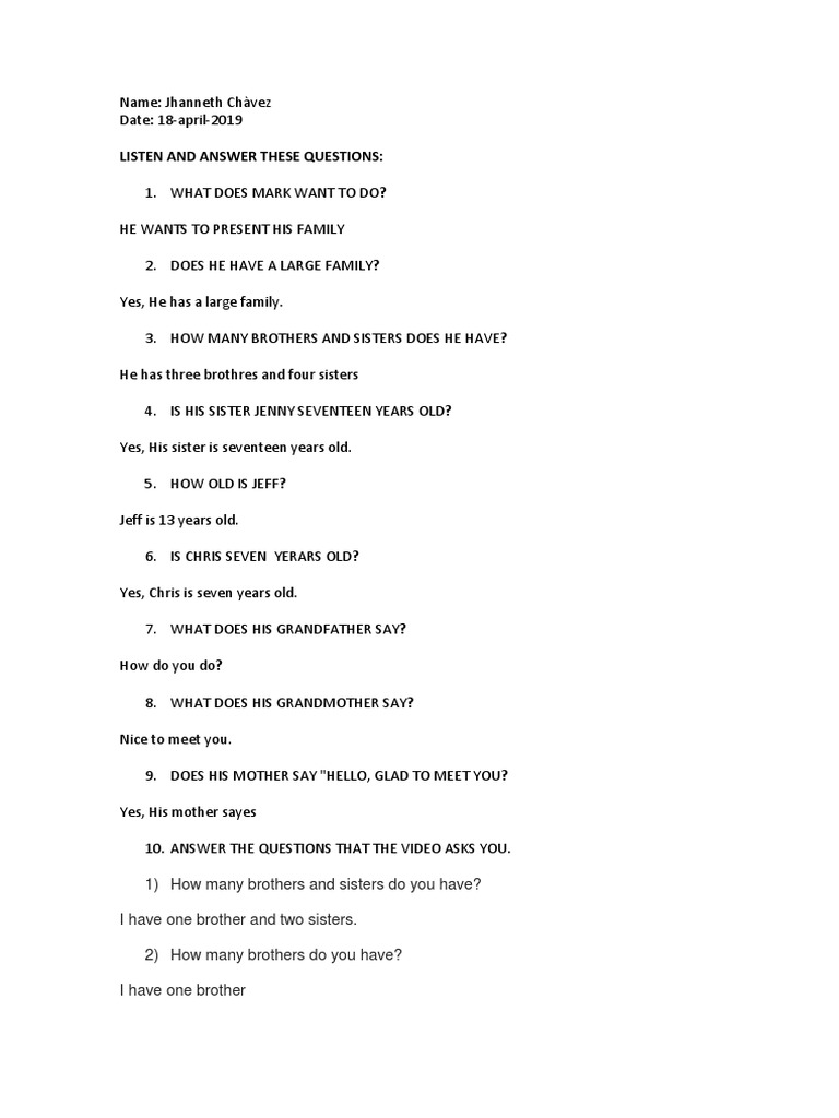 Listen and Answer These Questions | PDF | Sports & Recreation | Wellness