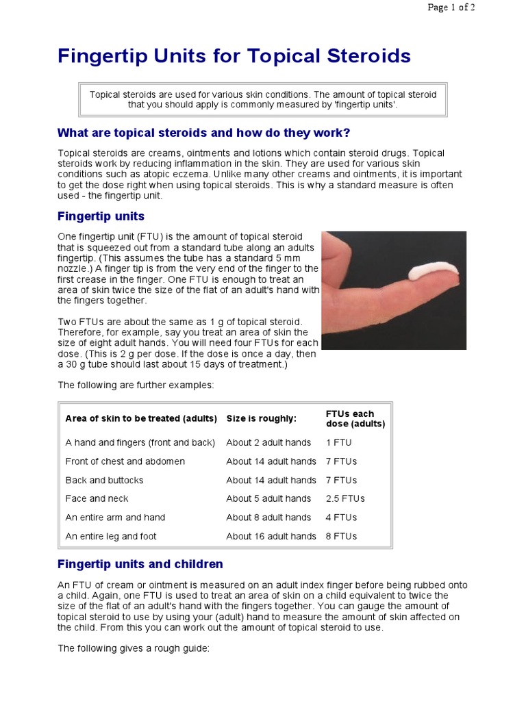 Eczema Finger Tip Units | Download Free PDF | Topical Medication ...