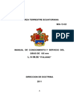 Proyecto de Consulta Manula de Conocimiento y Servicio Del Obus de 105 MM Italiano PDF